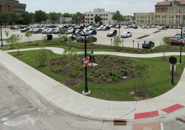 Thumbnail photo of Rock Island Downtown Parking Lot Aerial View 3