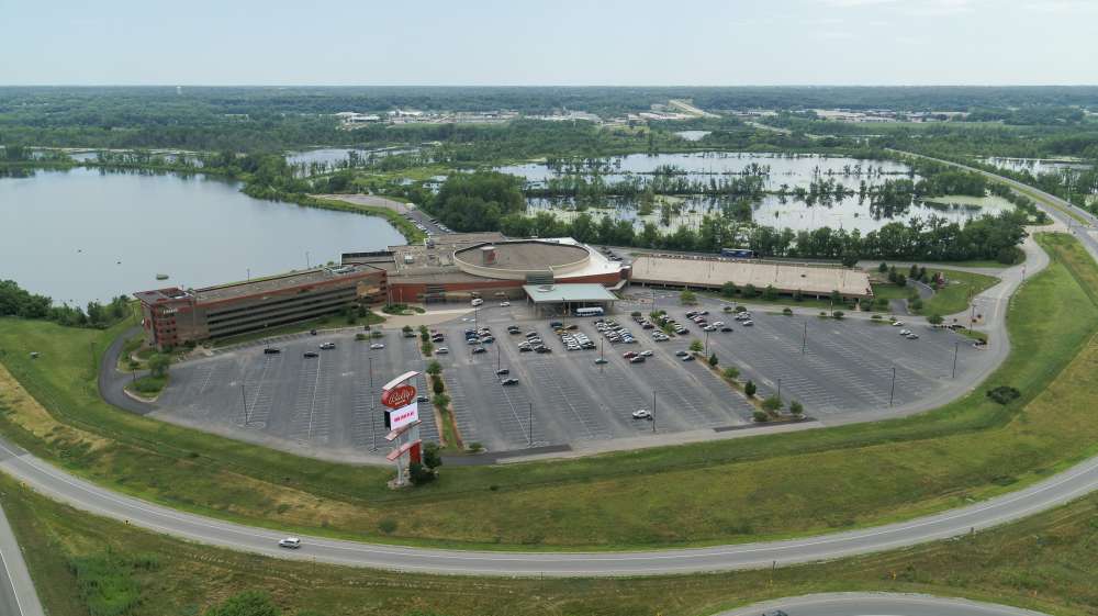 Bally's Quad Cities Casino & Hotel Aerial View